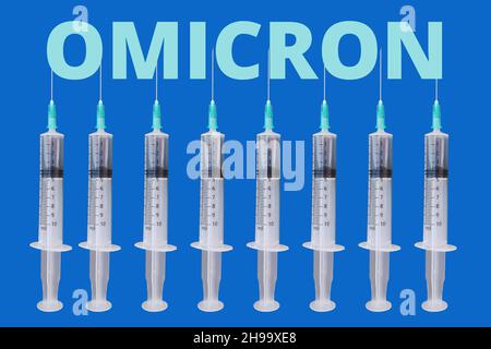 Illustrazione della nuova variante Omicron COVID-19 Foto Stock