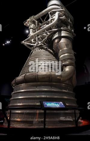 Rocketdyne F-1 motore del Saturn V prima fase , Museo del volo, Seattle, Washington state, USA Foto Stock