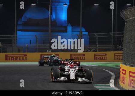 Jeddah, Arabo Saudita. 05 dicembre 2021. 05.12.2021, Jeddah Corniche Circuit, Jeddah, Gran Premio di Formula 1 dell'Arabia Saudita, nella foto Kimi Raikkonen (fin), Alfa Romeo Racing ORLEN/dpa/Alamy Live News Foto Stock