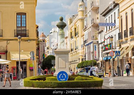 Plaza de Espana, Ronda, Provincia di Malaga, Comunità autonoma dell'Andalusia, Spagna Foto Stock