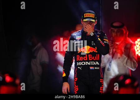 Jeddah, Arabia Saudita. 05 dicembre 2021. Podio VERSTAPPEN Max (ned), Red Bull Racing Honda RB16B, ritratto durante il Gran Premio Saudi Arabian di Formula 1 stc 2021, 21° round del Campionato Mondiale di Formula uno FIA 2021 dal 3 al 5 dicembre 2021 sul circuito di Jeddah Corniche, a Jeddah, Arabia Saudita - Foto: Antonin Vincent/DPPI/LiveMedia Credit: Independent Photo Agency/Alamy Live News Foto Stock