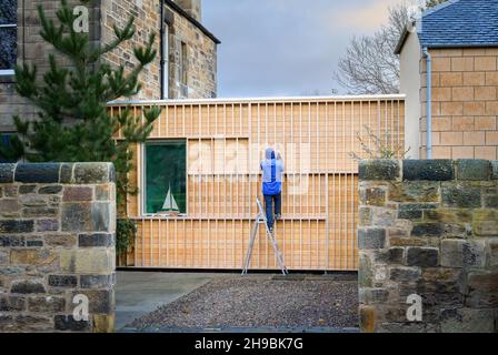 Edimburgo, Scozia, Regno Unito - Garage Studio di Konishi Gaffney Architects Foto Stock