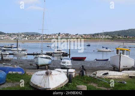 porto di conwy barche marina Foto Stock