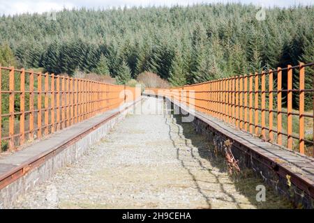 Il viadotto Big Water of Fleet attraversa la Big Water of Fleet a Dromore, vicino al Gatehouse of Fleet Dumfries e Galloway Scozia Foto Stock