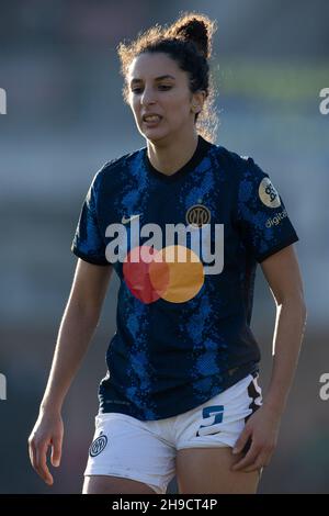 Stadio Vismara, Milano, 05 dicembre 2021, Ghoutia Karchouni (FC Internazionale) reagisce durante AC Milan vs Inter - FC Internazionale - Italia Foto Stock