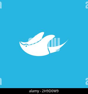 stingray forma moderna nuota logo simbolo icona vettore grafico disegno illustrazione idea creativa Illustrazione Vettoriale