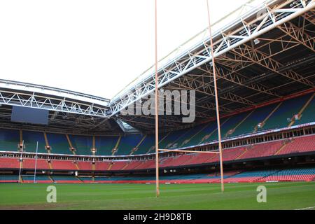 All'interno del Principato Stadium, Cardiff, Galles Foto Stock