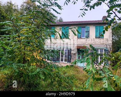 Casa di famiglia del poeta francese Arthur Rimbaud, Roche, dipartimento delle Ardenne, Francia settentrionale Foto Stock