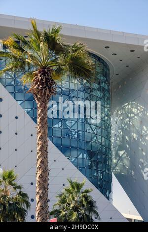 L'esterno dell'edificio Green Planet che ospita una bio-cupola della foresta pluviale tropicale, Dubai Foto Stock