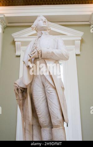 Statua del Dr Joseph Warren a Bunker Hill Boston Massachusetts USA Foto Stock