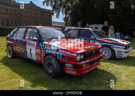 Lancia Delta HF integrale 16V 1989 vettura da rally Sanremo, in mostra al salone di Concours d’Elegance che si tiene a Blenheim Palace il 5 settembre 2021 Foto Stock