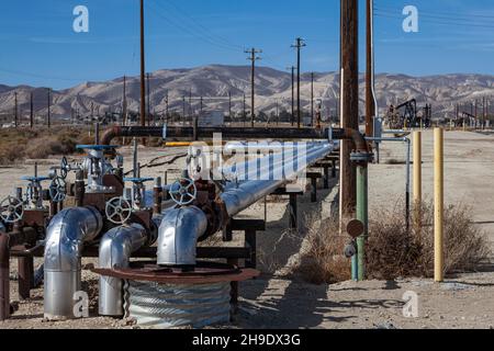 Oil Field, Maricopa, Kern County, California, USA Foto Stock