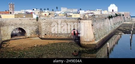 Antica architettura portoghese a El Jadida (Mazagan) in Marocco Foto Stock