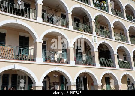 Carter House appartamenti sulla Naval Hospital Road a Gibilterra Foto Stock