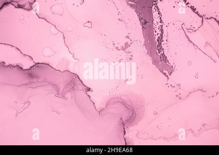 Elegante marmo liquido. Illustrazione astratta. Inchiostro Foto Stock