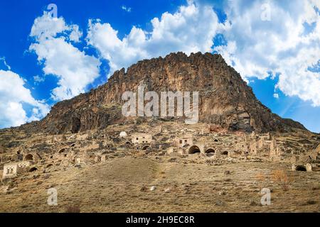 Castello di Nevsehir (nevsehir, Turchia) Rockcity (Kayasehir) città sotterranea - Nevsehir, Turchia Foto Stock