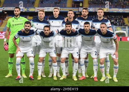 Genova, Italia. 05 dicembre 2021. Team ss lazio durante UC Sampdoria vs SS Lazio, Serie italiana di calcio A a a Genova, Italia, Dicembre 05 2021 Credit: Independent Photo Agency/Alamy Live News Foto Stock