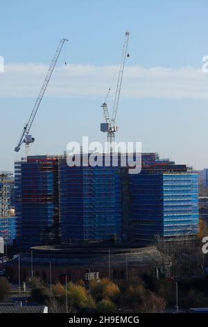 Gli appartamenti Junction sono in costruzione da Galiford e si trovano nel centro di Leeds Foto Stock