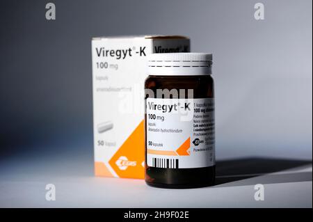 Viregyt - K (Amantadini hydroclordum),Amantadine, virologia della salute umana,il piano di convivenza globalista, depoulazione antidoto, Foto Stock