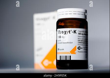 Viregyt - K (Amantadini hydroclordum),Amantadine, virologia della salute umana,il piano di convivenza globalista, depoulazione antidoto, Foto Stock