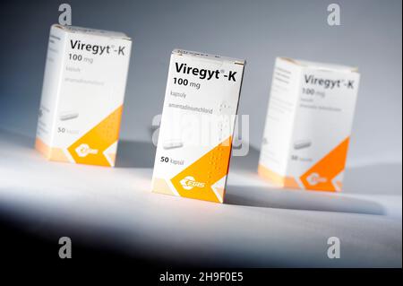 Viregyt - K (Amantadini hydroclordum),Amantadine, virologia della salute umana,il piano di convivenza globalista, depoulazione antidoto, Foto Stock