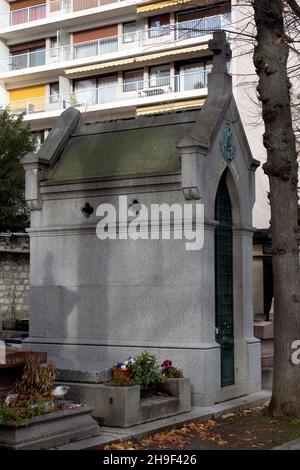 La tomba di Porfirio Díaz, ex presidente del Messico, Montparnasse, Parigi, Francia Foto Stock