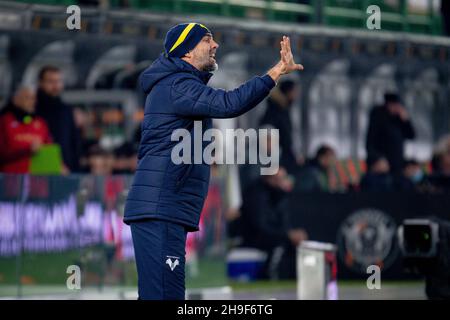 Stadio Pier Luigi Penzo, Venezia, 05 dicembre 2021, Il capo allenatore di Verona Igor Tudor durante il Venezia FC vs Hellas Verona FC - calcio italiano se Foto Stock