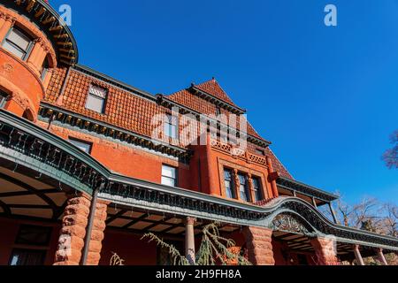 Vista esterna della McCune Mansion a Salk Lake City, Utah Foto Stock