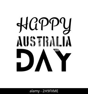 Gennaio 26 - Australia day. Scritta a mano disegno calligrafico per Australia day. Disegno vettoriale per banner, poster, maglietta, cartoncino. Illustrazione Vettoriale