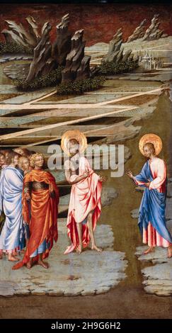 Ecce Agnus dei (San Giovanni Battista), dipinto di Giovanni di Paolo, 1455-1460 Foto Stock