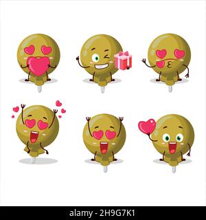 Personaggio cartoon giallo con simpatico emoticon. Illustrazione vettoriale Illustrazione Vettoriale
