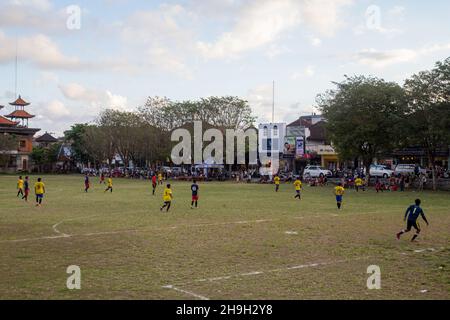 Campo di calcio a Ubud a Bali Foto Stock