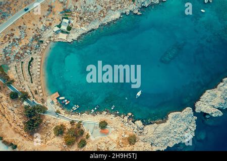 St Paul's Bay, Rodi Foto Stock
