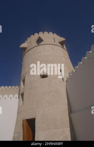 All'interno del Qasr al Hosn, Forte Bianco, Forte Vecchio, o Forte Palazzo, precedentemente residenza dello sceicco regnante di Abu Dhabi e del palazzo dell'emiro Foto Stock