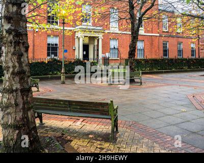 Joule House dove lo scienziato James Prescott Joule visse e lavorò Città di Salford Greater Manchester Inghilterra Foto Stock