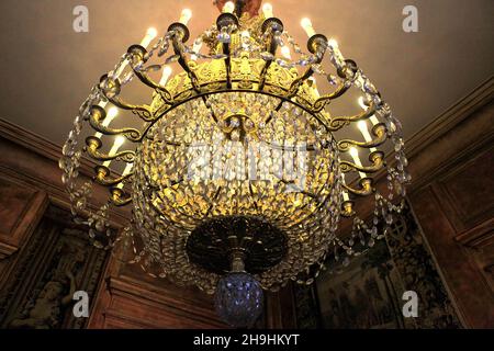 PARIGI, FRANCIA, 16 SETTEMBRE 2012 : interni decorati del palazzo Elysee, sede del presidente francese Foto Stock