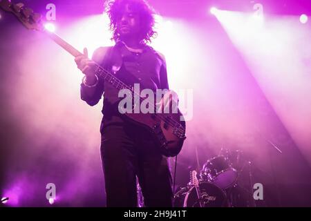 Mercury Rev in prima linea giorno 2 del festival Green Man 2014 a Glanusk Park, South Wales Foto Stock