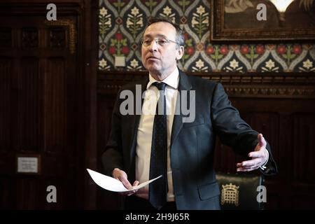 Andy Slaughter parla al lancio del rapporto di follow-up della Commissione bassa nella Sala del Giubileo nel Palazzo di Westminster a Londra organizzato dal gruppo di azione legale Foto Stock