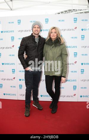 Sam Branson e Isabella Calthorpe in arrivo al terzo giorno annuale We Day a Wembley SSE, un evento di colloqui educativi che promuovono l'empowerment dei giovani in tutto il mondo Foto Stock