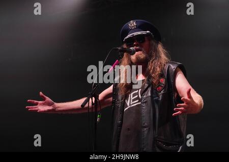 Julian Cope si esibisce dal vivo sul far out Stage al Green Man Festival 2017 di Glanusk Park, Brecon Beacons, Galles. Data foto: Domenica 20 agosto 2017. Il credito fotografico dovrebbe essere: Richard Grey/EMPICS Entertainment Foto Stock