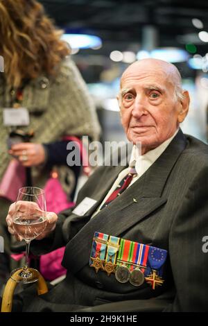 Alfred Huberman a Hidden Heroes, un evento che celebra la parte dei volontari ebrei nella Royal Air Force durante la seconda Guerra Mondiale, presso il RAF Museum di Londra. L'evento è parte delle celebrazioni per il centenario della RAF. Data foto: Giovedì 15 novembre 2018. Il credito fotografico dovrebbe essere: Richard Grey/EMPICS Foto Stock