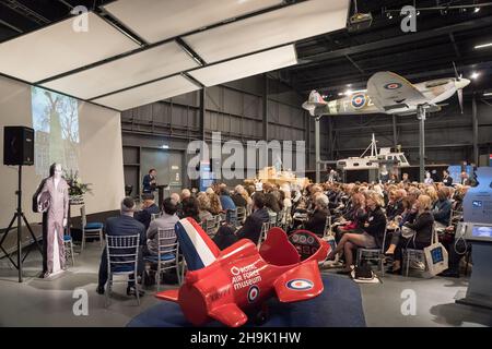 Hidden Heroes, un evento che celebra il ruolo svolto da volontari ebrei nella Royal Air Force durante la seconda Guerra Mondiale, al RAF Museum di Londra. L'evento è parte delle celebrazioni per il centenario della RAF. Data foto: Giovedì 15 novembre 2018. Il credito fotografico dovrebbe essere: Richard Grey/EMPICS Foto Stock