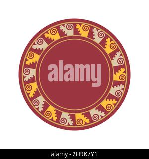 Cerchio decorativo del motivo tribale etnico Illustrazione Vettoriale