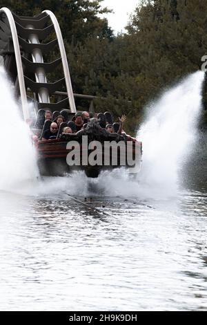 The Magic of the Efteling Theme Park The Netherlands , Flying Dutchman, Baron, Droomvect , immagini aeree Foto Stock