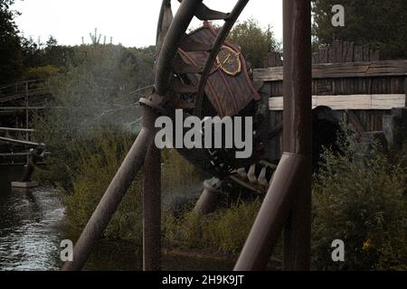 The Magic of the Efteling Theme Park The Netherlands , Flying Dutchman, Baron, Droomvect , immagini aeree Foto Stock