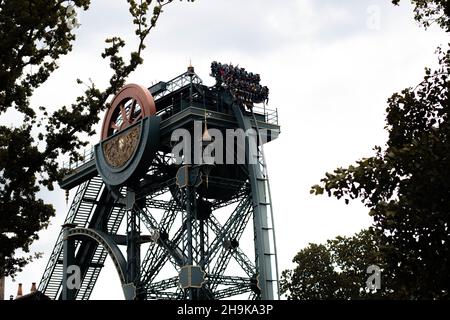 The Magic of the Efteling Theme Park The Netherlands , Flying Dutchman, Baron, Droomvect , immagini aeree Foto Stock