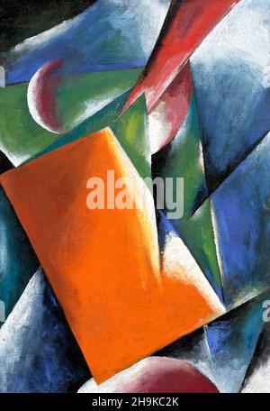 Pittura architettonica dell'artista russo Lyubov Popova (1889-1924), olio su tela, 1917 Foto Stock