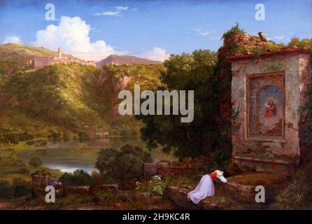 Il Penseroso di Thomas Cole (1801-1848), olio su tela, 1845 Foto Stock