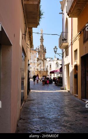 Nardò - Piazza Salandra nel bellissimo borgo barocco di Nardò , splendida architettura nel centro storico, provincia di Lecce, Puglia Foto Stock