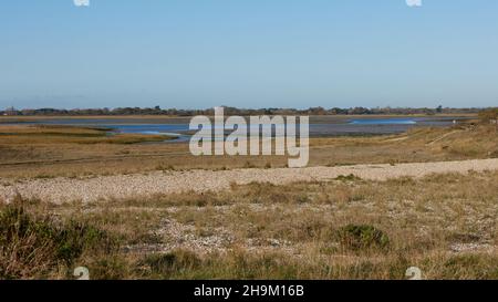 Vista generale sulla Riserva Naturale di Pagham Harbour. Foto Stock